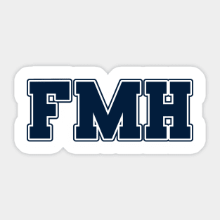 FMH Collegiate - Navy Letters - FMH Collegiate - Navy Letters Sticker